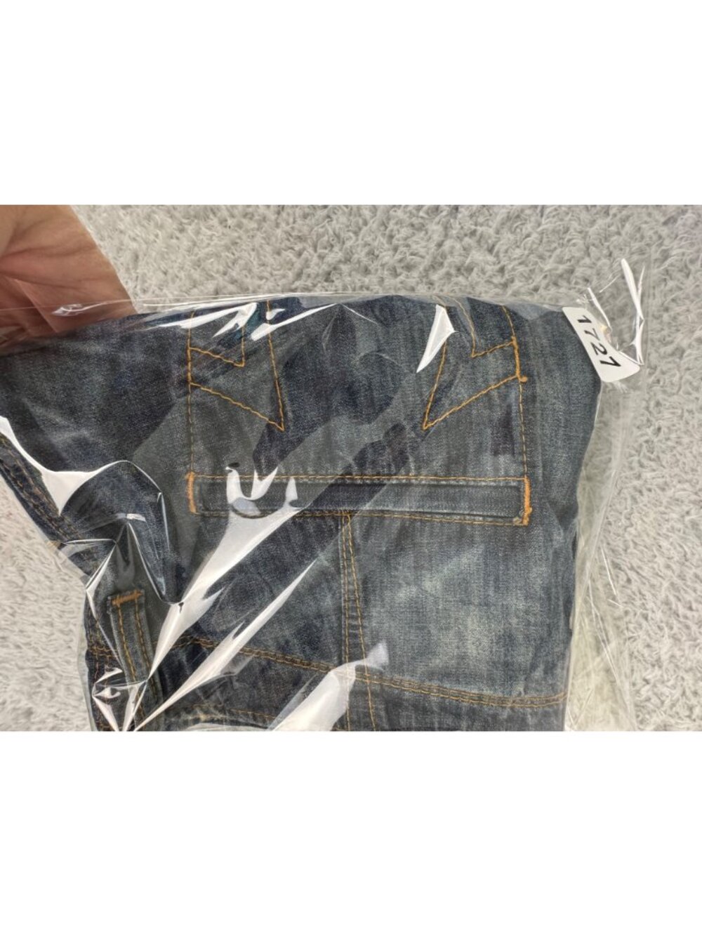 Denim Shorts True Religion 32 Austin Distressed Button Fly Bermuda Retro Y2K - Picture 14 of 14